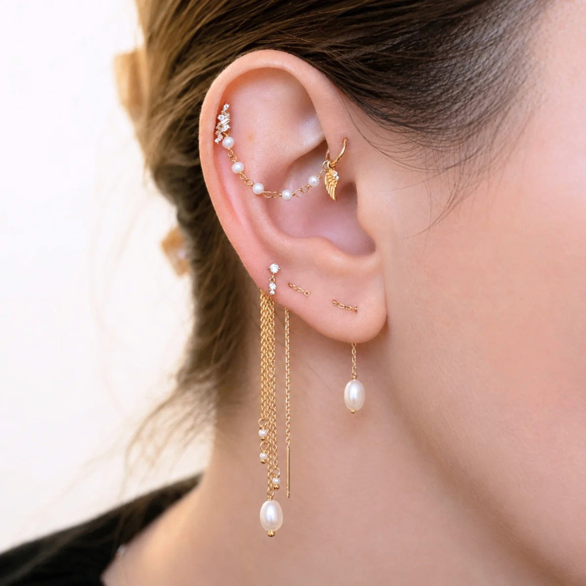 Pearl Threader Earring