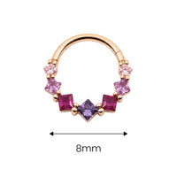 Pink & Purple Crystal Clicker Hoop