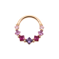 Pink & Purple Crystal Clicker Hoop