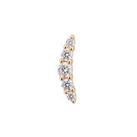 Small Curved Crystal Earring