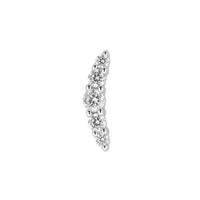 Small Curved Crystal Earring