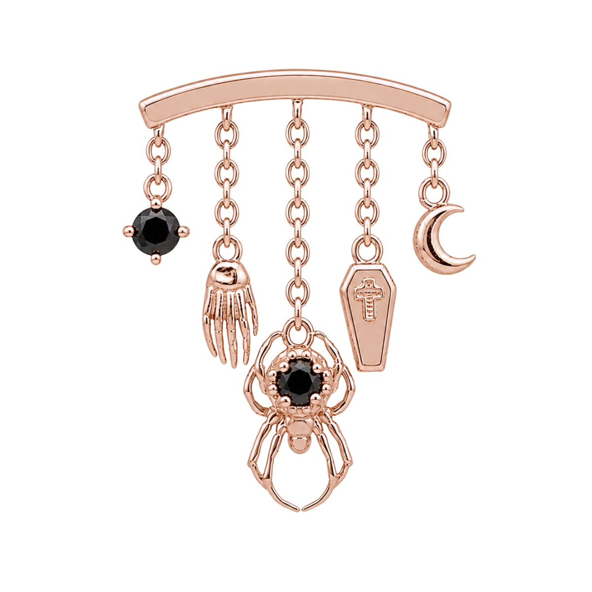 Onyx Macabre Earring