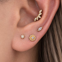 Crystal Sunflower Earring