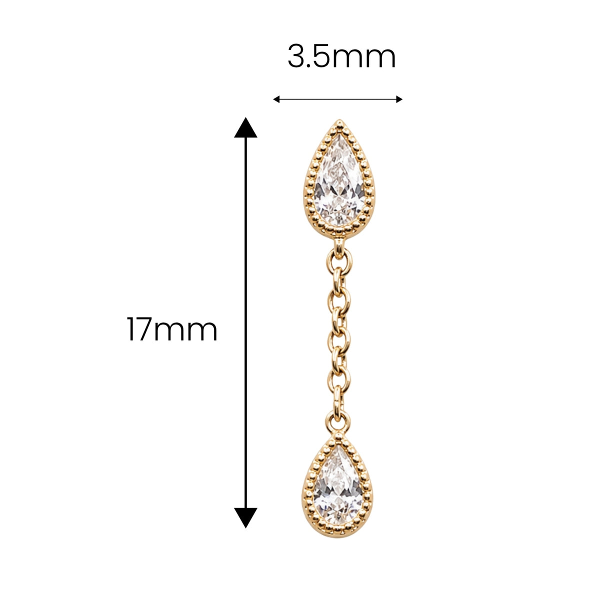 Teardrop Swarovski Crystal Dangle Earring