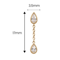 Teardrop Swarovski Crystal Dangle Earring