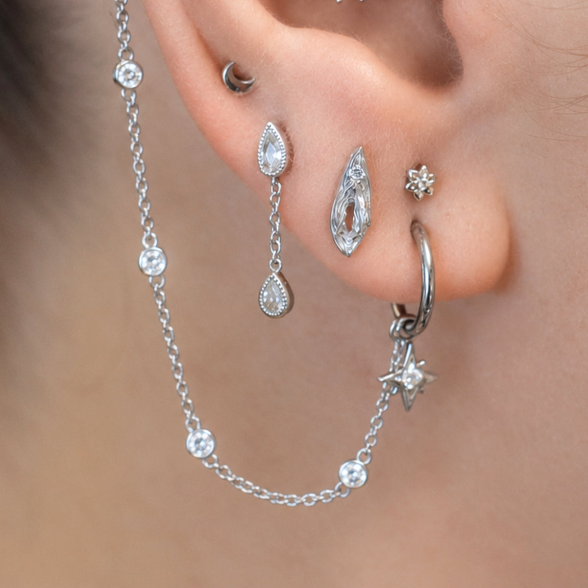 Teardrop Swarovski Crystal Dangle Earring