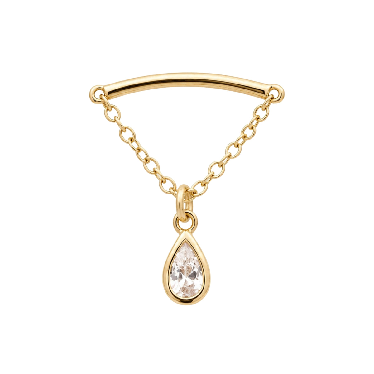 Teardrop Floating or Vertical Helix Earring