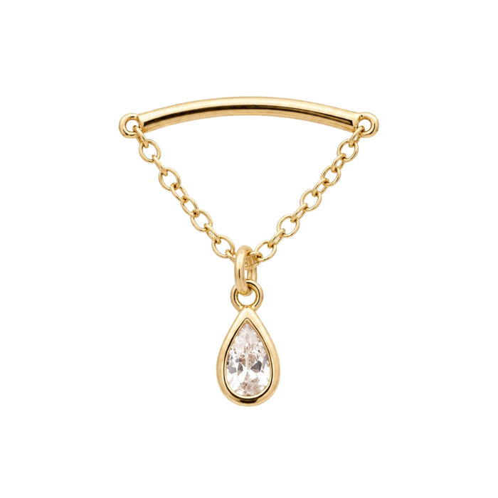 Teardrop Floating or Vertical Helix Earring