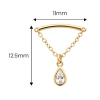 Teardrop Floating or Vertical Helix Earring