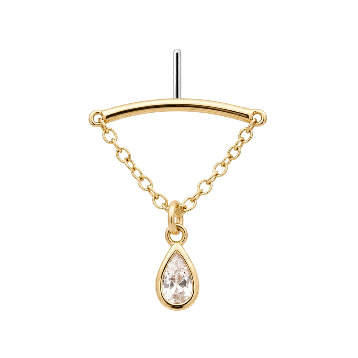 Teardrop Floating or Vertical Helix Earring