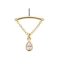 Teardrop Floating or Vertical Helix Earring