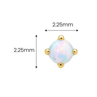 Tiny Claw-Set Opal Earring