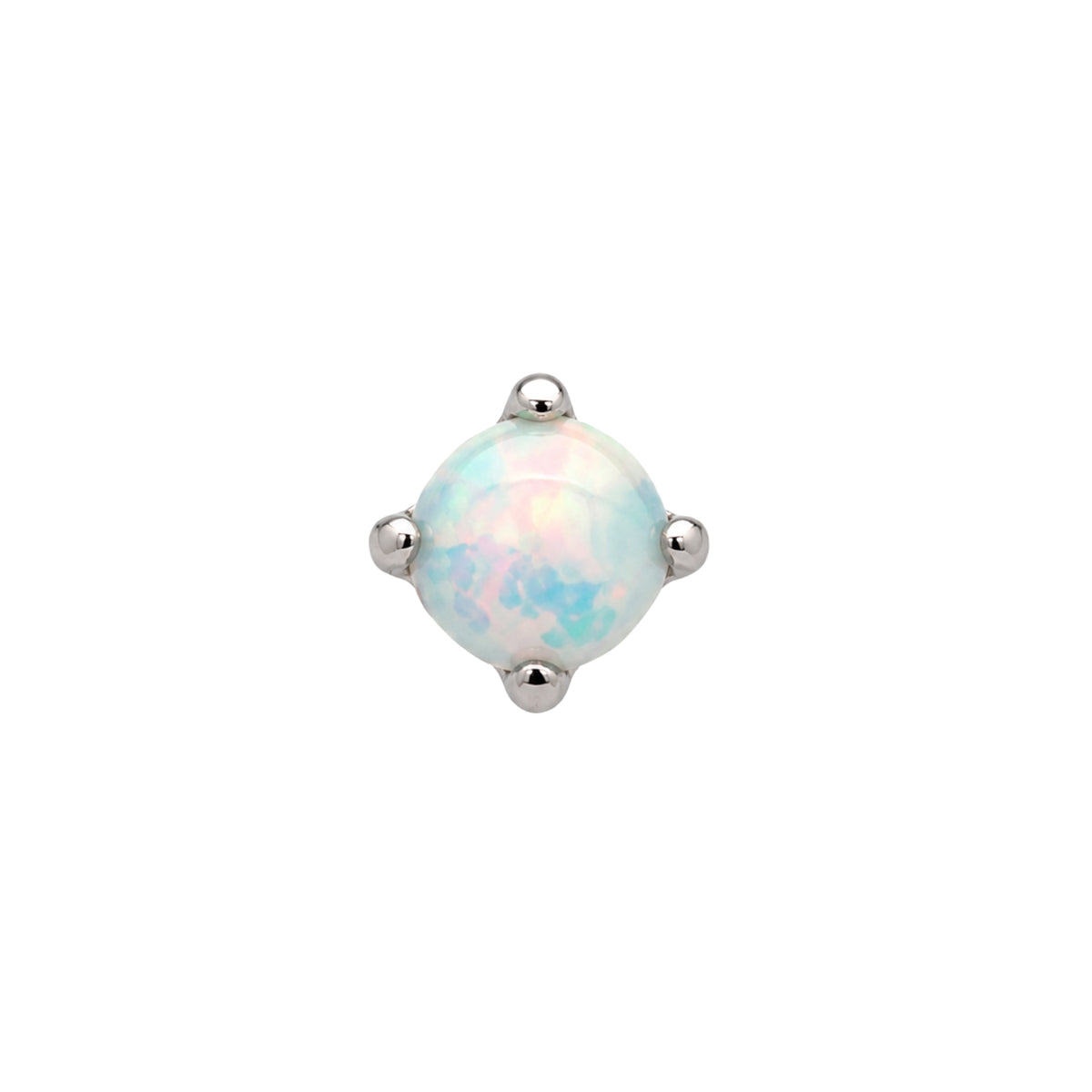 Tiny Claw-Set Opal Earring