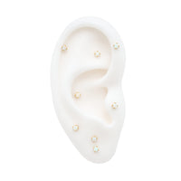 Tiny Claw-Set Opal Earring