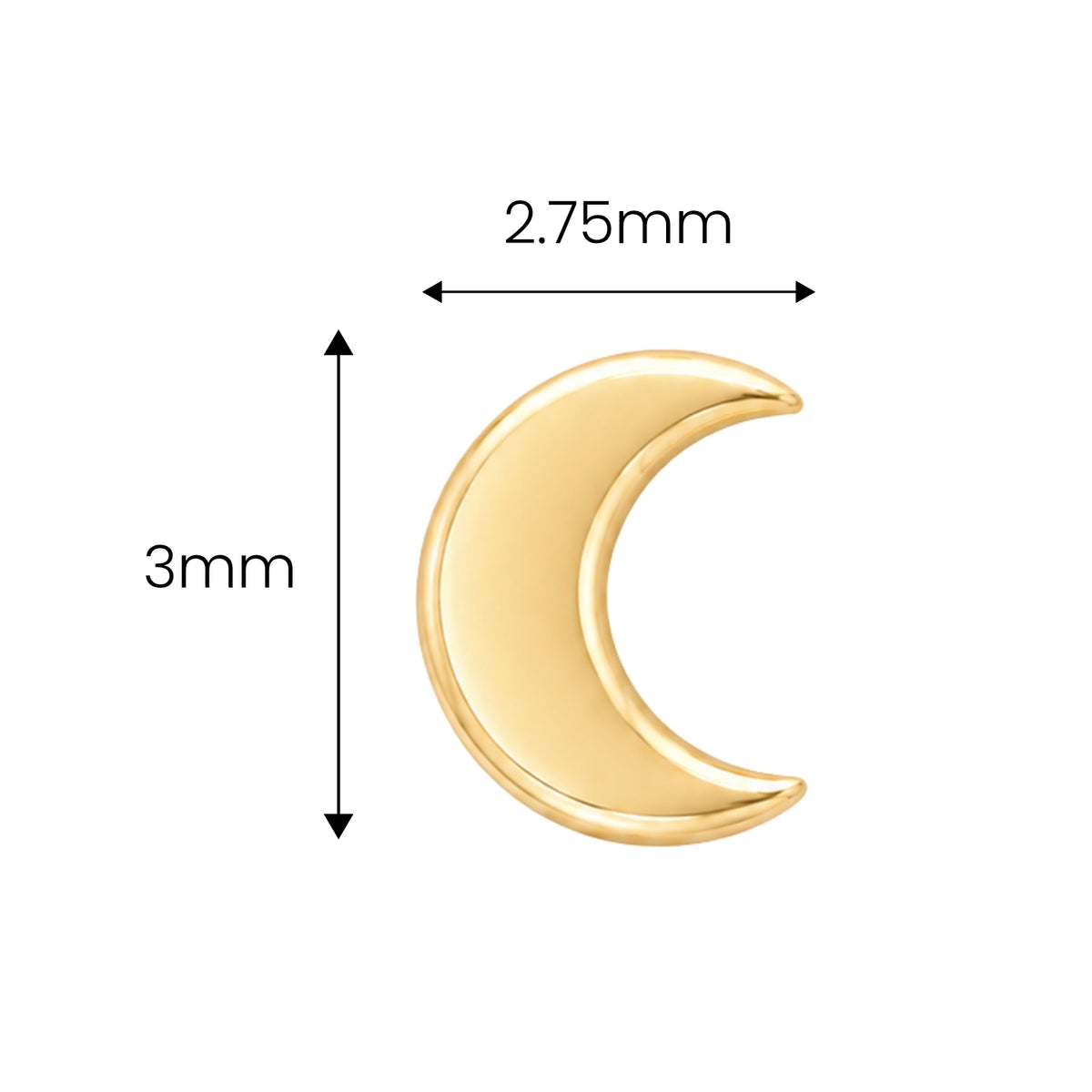 Tiny Crescent Moon Earring