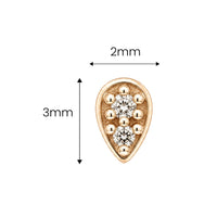 Tiny Crystal Droplet Earring