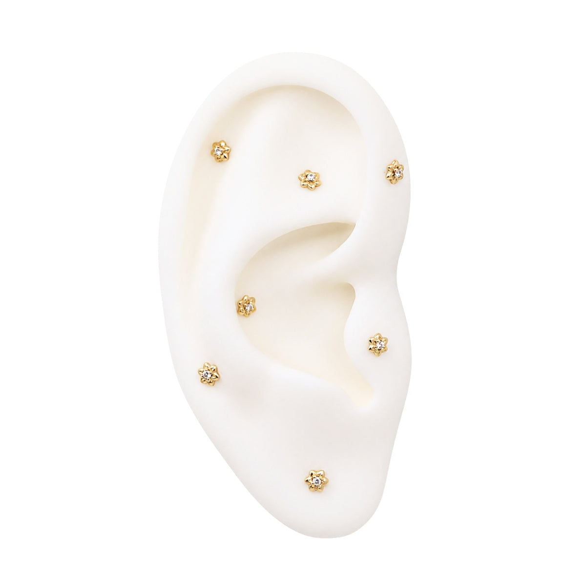Tiny Crystal Flower Earring