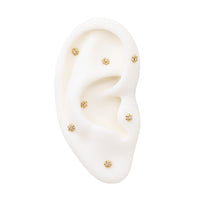 Tiny Crystal Flower Earring