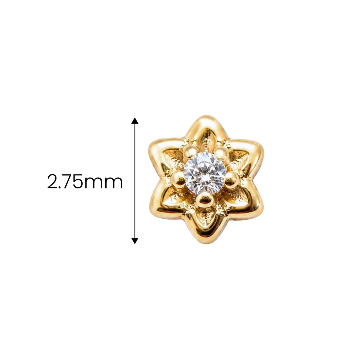 Tiny Crystal Flower Earring