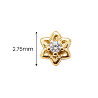 Tiny Crystal Flower Earring