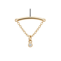 Tiny Gem Floating or Vertical Helix Earring