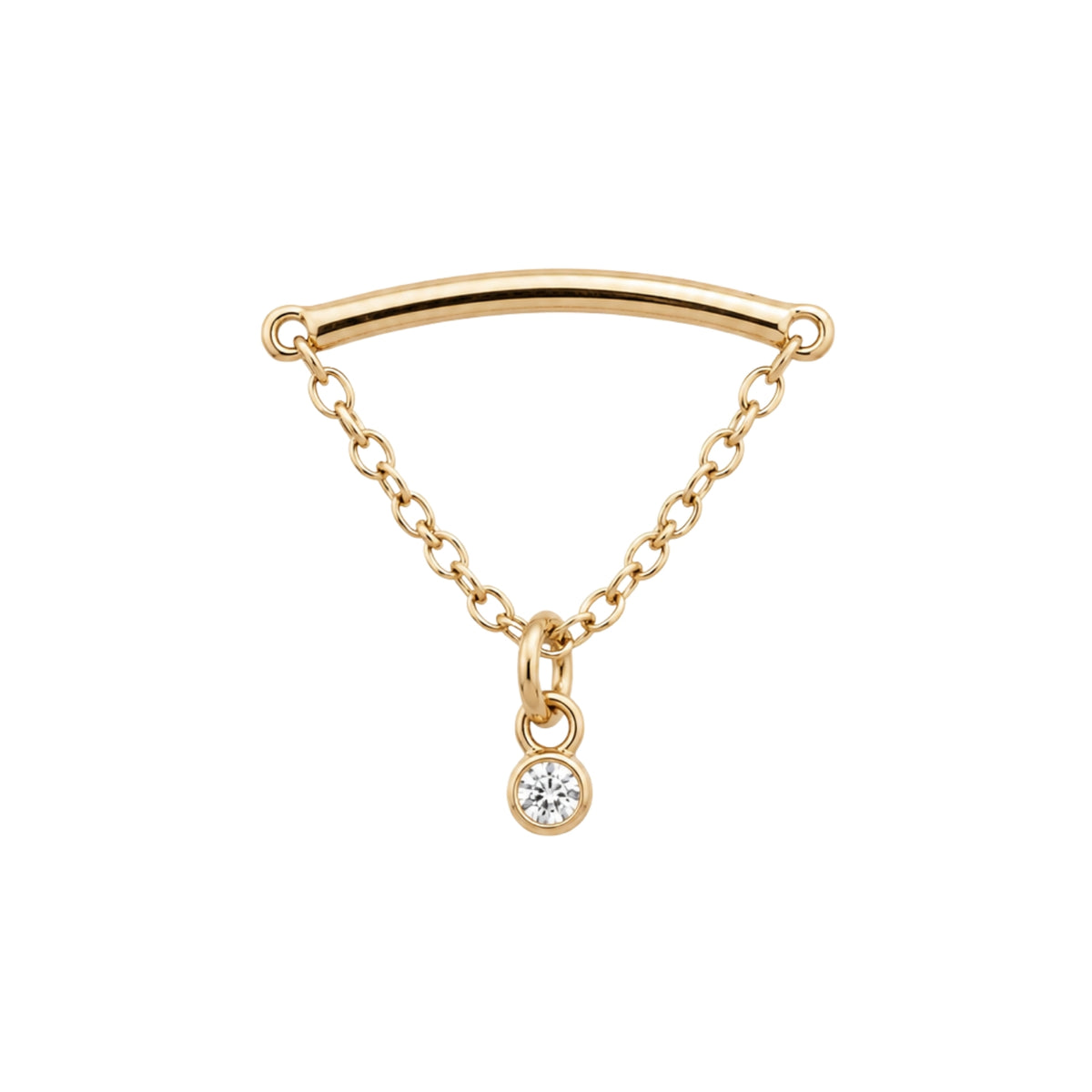 Tiny Gem Floating or Vertical Helix Earring