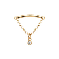 Tiny Gem Floating or Vertical Helix Earring