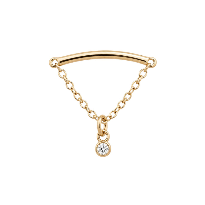 Tiny Gem Floating or Vertical Helix Earring