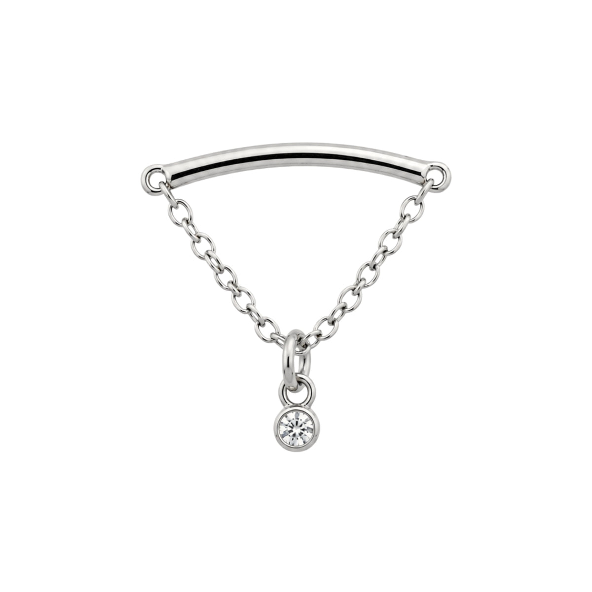 Tiny Gem Floating or Vertical Helix Earring
