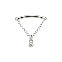 Tiny Gem Floating or Vertical Helix Earring