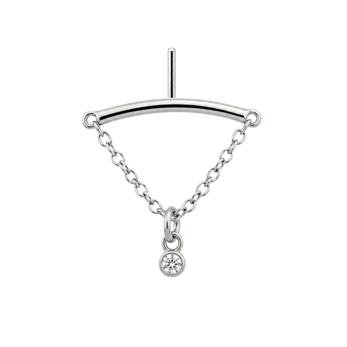 Tiny Gem Floating or Vertical Helix Earring