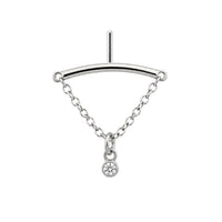 Tiny Gem Floating or Vertical Helix Earring