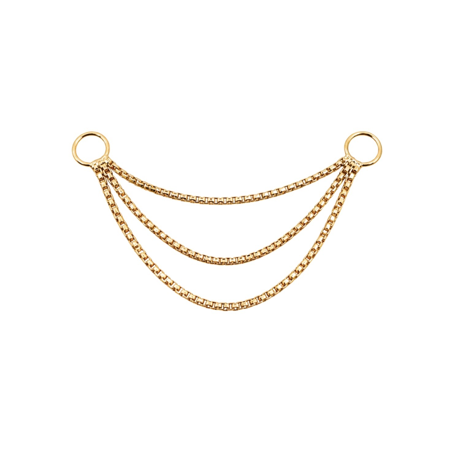 Gold Long Box Chain Earring Connector – The Curated Lobe