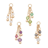Triple Gemstone Dangle Charm