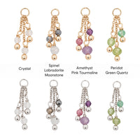 Triple Gemstone Dangle Charm