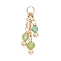 Triple Gemstone Dangle Charm
