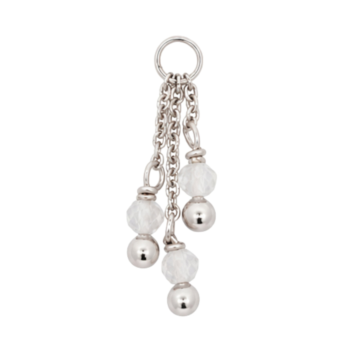 Triple Gemstone Dangle Charm