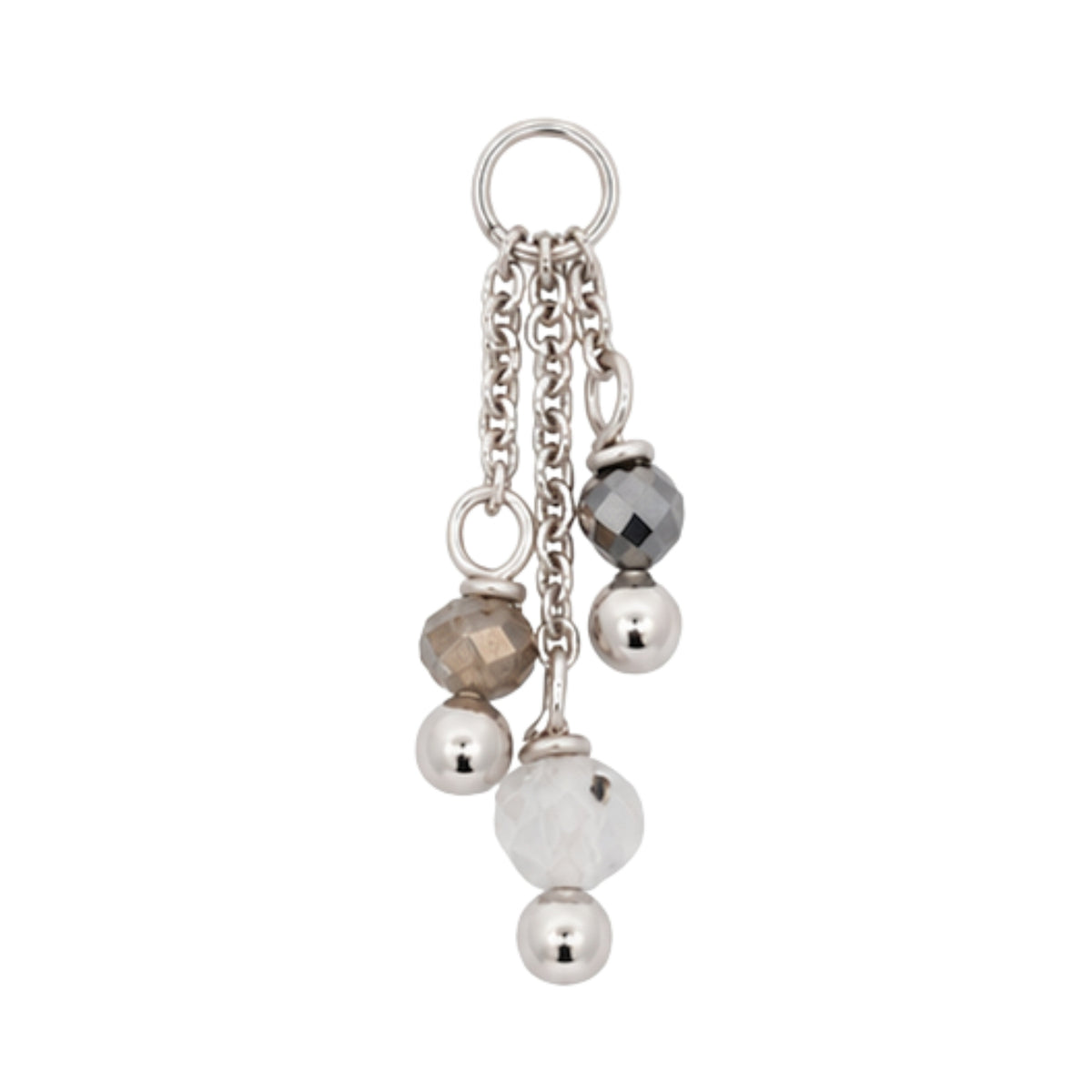 Triple Gemstone Dangle Charm