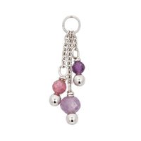 Triple Gemstone Dangle Charm