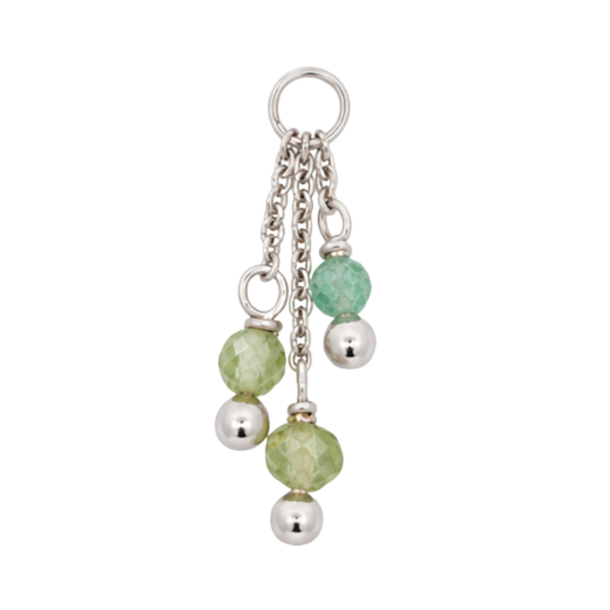 Triple Gemstone Dangle Charm