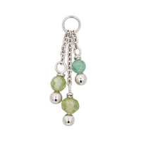 Triple Gemstone Dangle Charm
