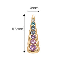 Rainbow Swarovski Crystal Unicorn Horn Earring