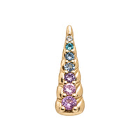 Rainbow Swarovski Crystal Unicorn Horn Earring