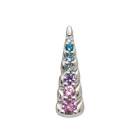 Rainbow Swarovski Crystal Unicorn Horn Earring