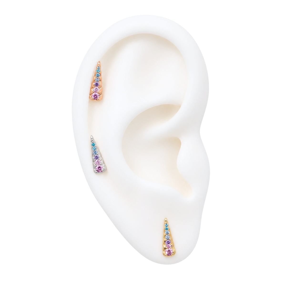Rainbow Swarovski Crystal Unicorn Horn Earring