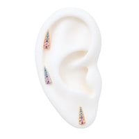 Rainbow Swarovski Crystal Unicorn Horn Earring