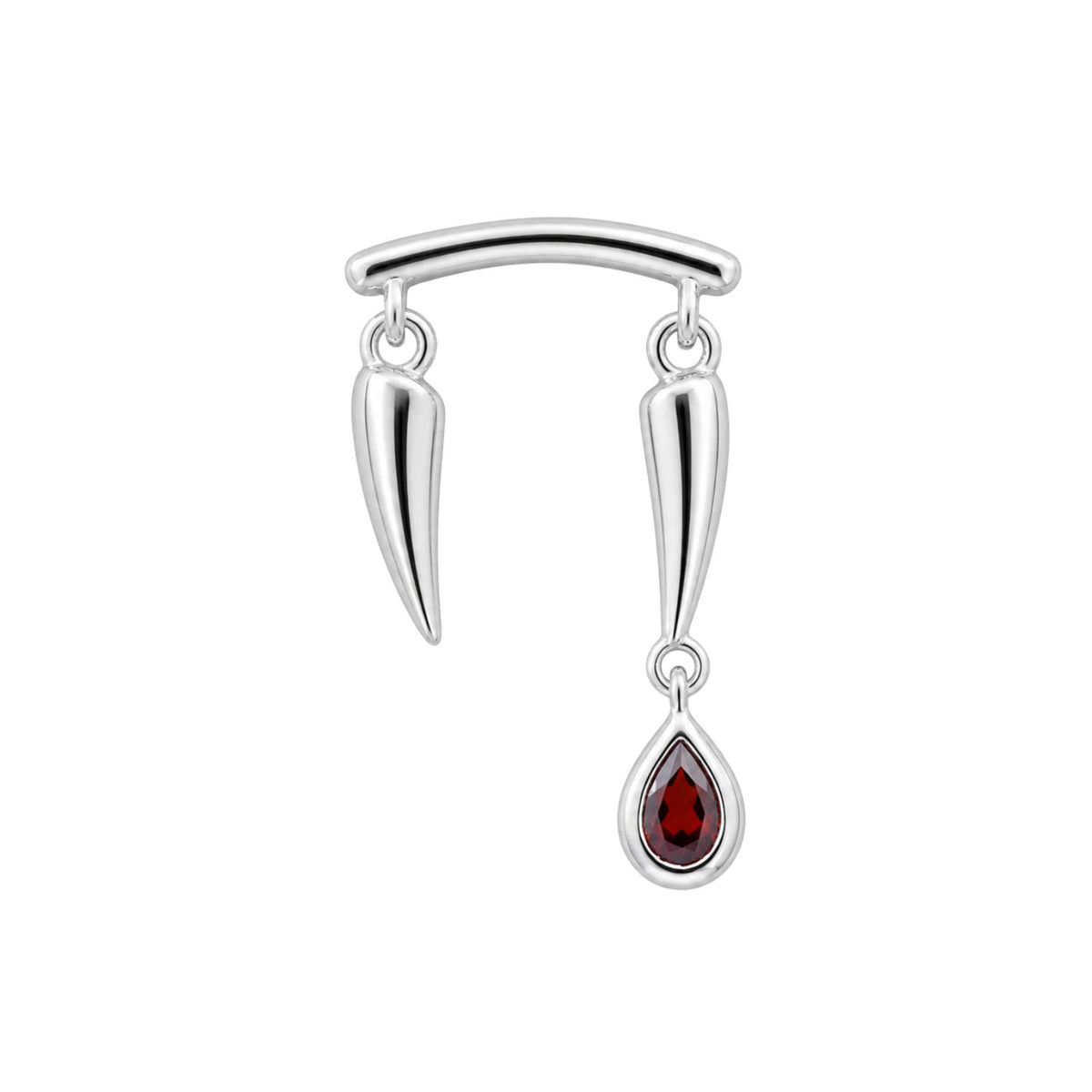 Crimson Fang Earring