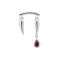 Crimson Fang Earring