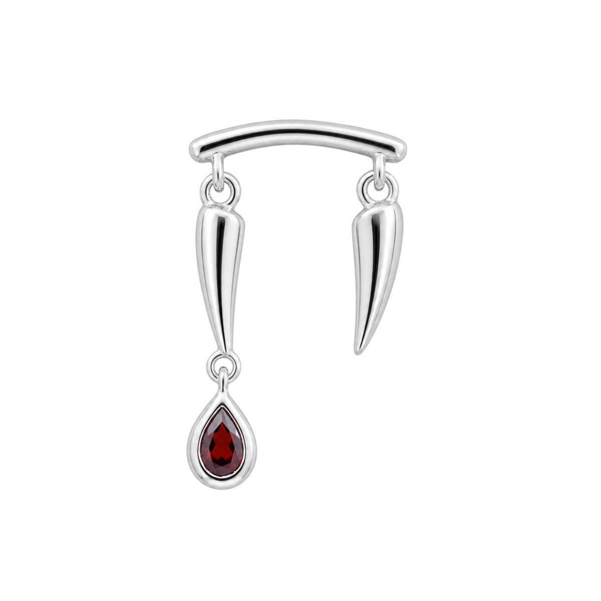 Crimson Fang Earring