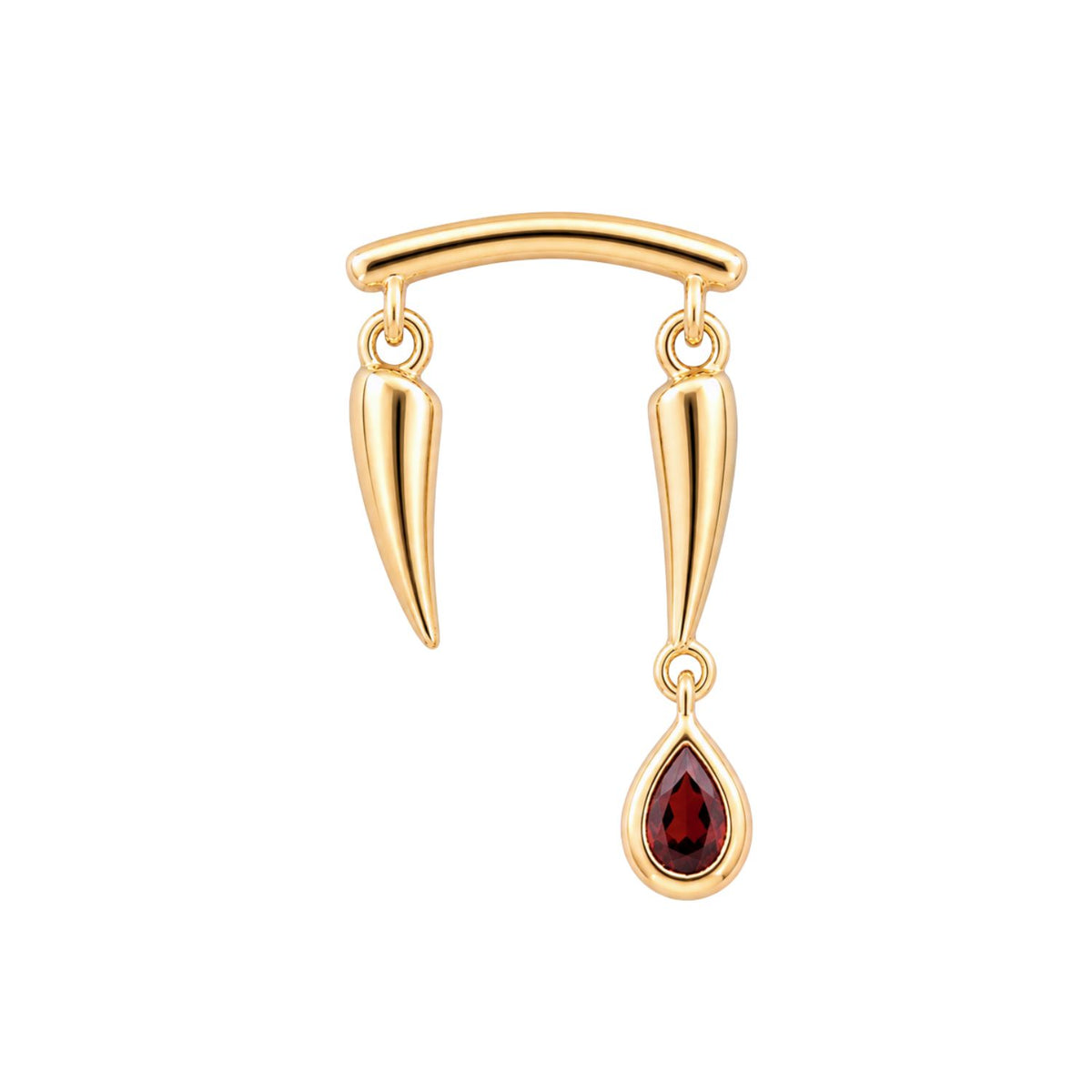 Crimson Fang Earring